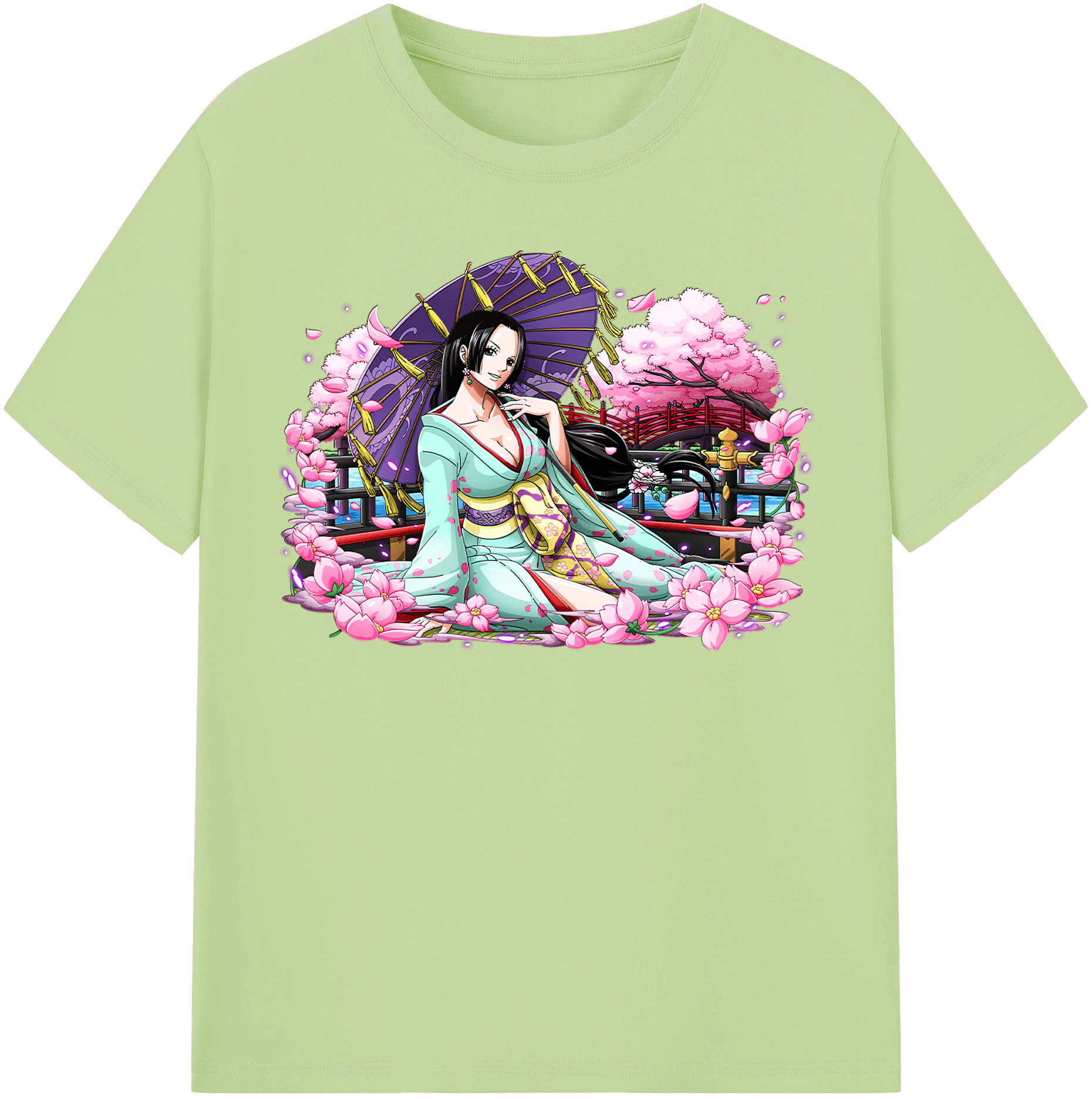 ワンピース ボア・ハンコック ONE PIECE Boa·Hancock 綿100％半袖Tシャツ（フロントプリント）
